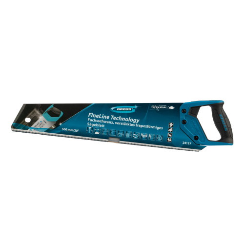 Ножовка по дереву Piranha, усиленное трапецевидное полотно, 500 мм, 11-12 TPI, зуб3D, каленый зуб, двухкомпонентная рукоятка Gross по ценам производителя в Москве с доставкой по всей России