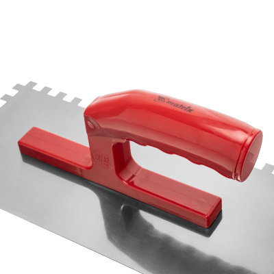 Гладилка стальная, 280 x 130 мм, зеркальная полировка, пластмастмассовая ручка, зуб 8 x 8 мм Matrix по ценам производителя в Москве с доставкой по всей России