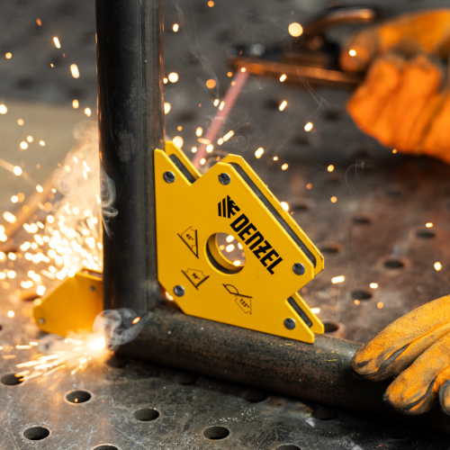 Фиксатор магнитный для сварочных работ, усилие 50 Lb Denzel по ценам производителя в Москве с доставкой по всей России