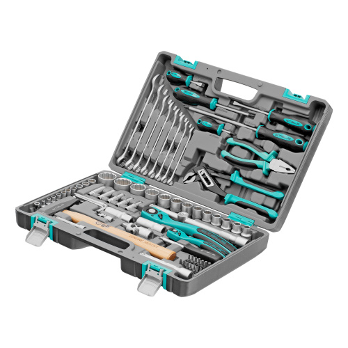 Набор инструментов, 1/2", 1/4", CrV, 12 гранные головки, пластиковый кейс, 76 предметов Stels по ценам производителя в Москве с доставкой по всей России