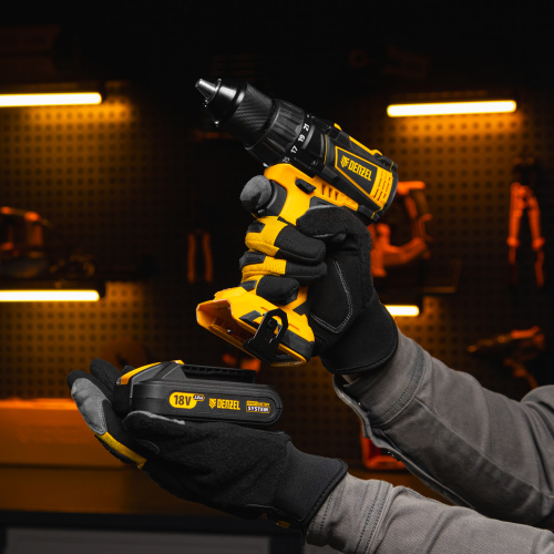 Дрель-шуруповерт аккумуляторная, бесщет. BLDL-IB-18-0, Li-Ion, 18 В Denzel по ценам производителя в Москве с доставкой по всей России