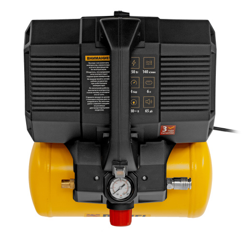 Компрессор  DLS750/6 безмасляный малошумный 750 Вт, 140 л/мин,ресивер 6 л Denzel по ценам производителя в Москве с доставкой по всей России