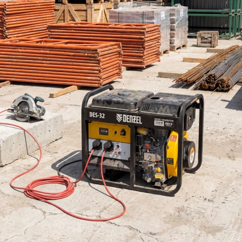 Генератор дизельный DES-32, 3,2 кВт, 230 В, 11 л, ручной стартер Denzel по ценам производителя в Москве с доставкой по всей России