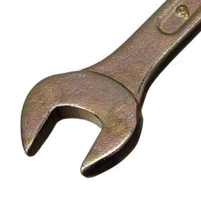 Ключ рожковый, 8 х 9 мм, желтый цинк Сибртех по ценам производителя в Москве с доставкой по всей России