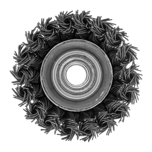 Щетка для УШМ, 75 мм, М14, "чашка", крученая проволока 0.8 мм Matrix по ценам производителя в Москве с доставкой по всей России