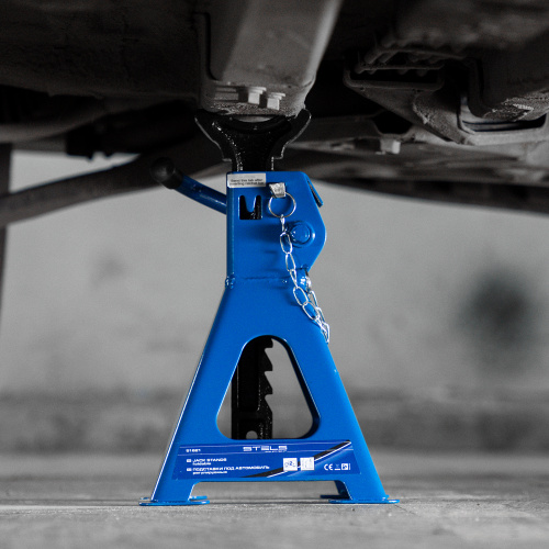 Подставки под автомобиль регулируемые, 2 т, H подъема 280-420 мм, 2 шт, Stels по ценам производителя в Москве с доставкой по всей России
