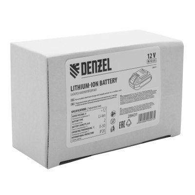 Батарея аккумуляторная IB-12-2.0, Li-Ion, 12 В, 2.0 А/ч Denzel по ценам производителя в Москве с доставкой по всей России