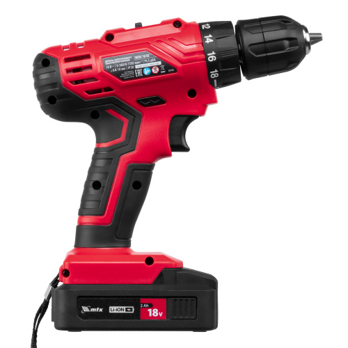 Дрель-шуруповерт аккумуляторная MCDL-18-02, Li-Ion, 18 В, 2 акк. MTX по ценам производителя в Москве с доставкой по всей России
