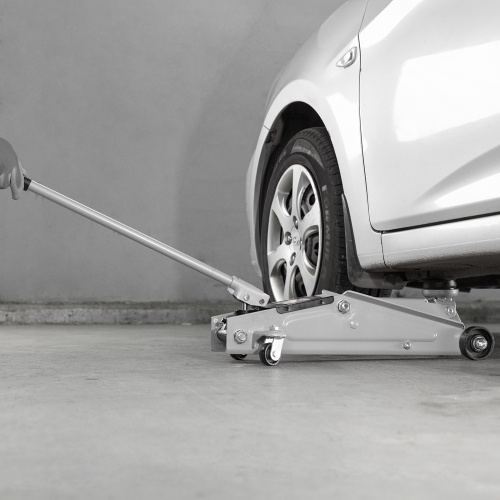 Домкрат гидравлический подкатной, 3 т, высота подъема 130-410 мм, поворотная ручка Matrix по ценам производителя в Москве с доставкой по всей России