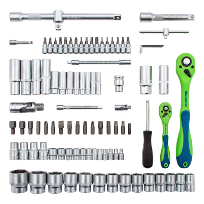 Набор инструментов 94 предмета, CrV, 1/2", 1/4" Сибртех по ценам производителя в Москве с доставкой по всей России