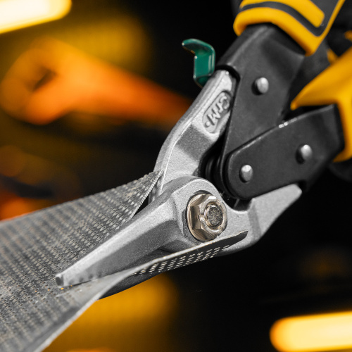 Ножницы по металлу, 270 мм, прямой и правый рез, сталь-СrMo, трехкомпонентные рукоятки Denzel по ценам производителя в Москве с доставкой по всей России