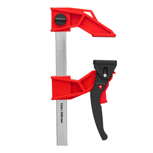 Струбцина реечная быстрозажимная, усиленная, пластиковый корпус рычажно-храповой механизм, 150 х 100 х 306 мм, штанга 5 х 22 мм Matrix по ценам производителя в Москве с доставкой по всей России