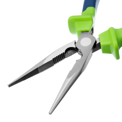 Длинногубцы прямые, 200 мм, двухкомпонентные рукоятки Сибртех по ценам производителя в Москве с доставкой по всей России