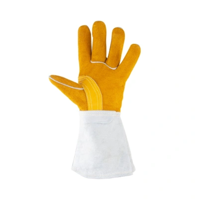 Краги спилковые водоотталкивающие Защита (артикул 10-2750L, пр-во FoxWeld/КНР) по ценам производителя в Москве с доставкой по всей России