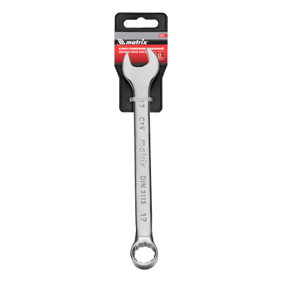 Ключ комбинированный, 17 мм, CrV, полированный хром Matrix по ценам производителя в Москве с доставкой по всей России