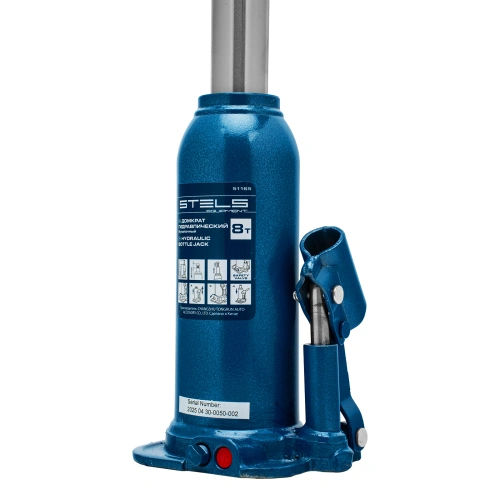 Домкрат гидравлический бутылочный, 8 т, h подъема 222-447 мм Stels по ценам производителя в Москве с доставкой по всей России