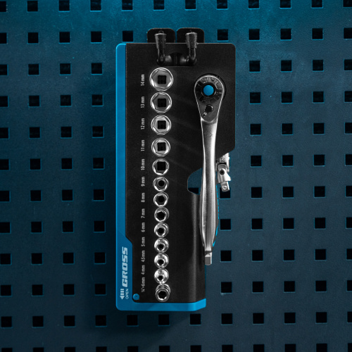 Набор торцевых головок, трещотка 120 зубьев, 1/4", CrV, 36 предметов Gross по ценам производителя в Москве с доставкой по всей России