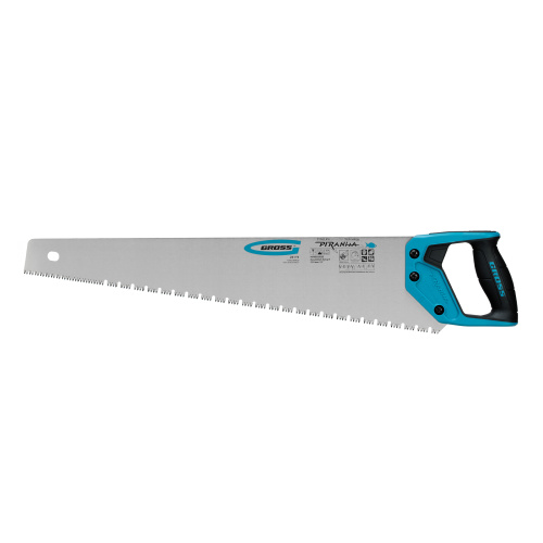 Ножовка по дереву "Piranha", 550 мм, сегментное строение рабочей кромки, 7-8 TPI, зуб-3D, двухкомпонентная рукоятка Gross по ценам производителя в Москве с доставкой по всей России