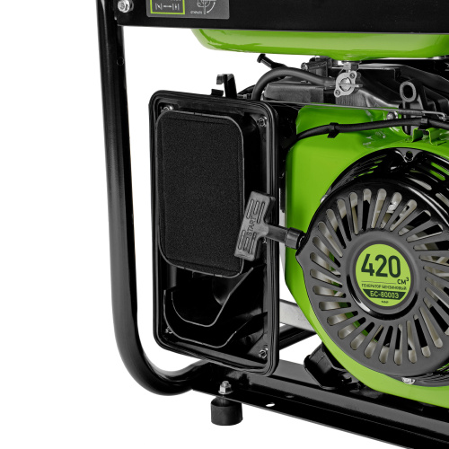 Генератор бензиновый БС-8000Э, 6,6 кВт, 230В, четырехтактный, 25 л, электростартер Сибртех по ценам производителя в Москве с доставкой по всей России