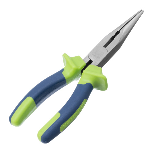 Длинногубцы прямые, 180 мм, двухкомпонентные рукоятки Сибртех по ценам производителя в Москве с доставкой по всей России