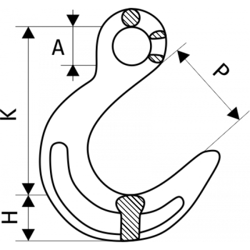 Крюк с широким зевом 8,2 т, размер 5/8 по ценам производителя в Москве с доставкой по всей России