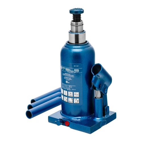 Домкрат гидравлический бутылочный телескопический, 6 т, h подъема 190-480 мм Stels по ценам производителя в Москве с доставкой по всей России