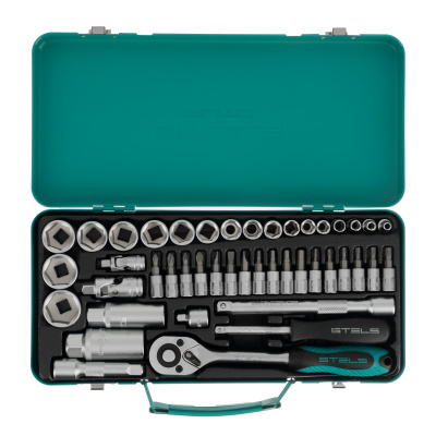 Набор торцевых головок с трещоткой, 1/4"и 3/8", 44 предмета Stels по ценам производителя в Москве с доставкой по всей России