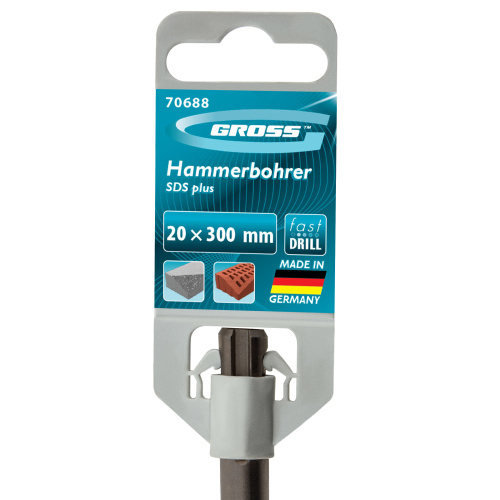 Бур по бетону Pro, 20 х 300 мм, SDS Plus Gross по ценам производителя в Москве с доставкой по всей России