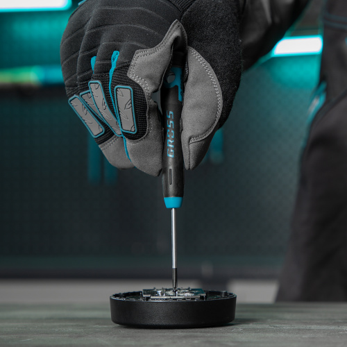 Набор отверток для точной механики, CrMo, двухкомпонентные рукоятки, 6 шт, пластиковый бокс Gross по ценам производителя в Москве с доставкой по всей России