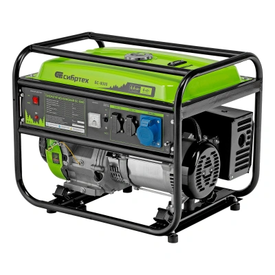 Генератор бензиновый БС-8000, 6,6 кВт, 230В, четырехтактный, 25 л, ручной стартер Сибртех купить в Москве с доставкой по всей России | ProtosMarket.ru