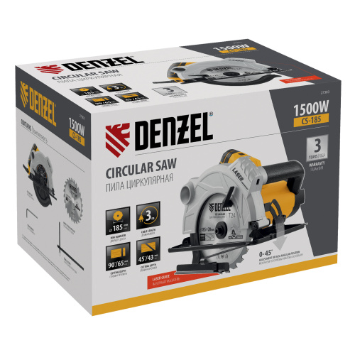Пила циркулярная CS-185, 1500 Вт, 185 мм Denzel купить в Москве с доставкой по всей России | ProtosMarket.ru