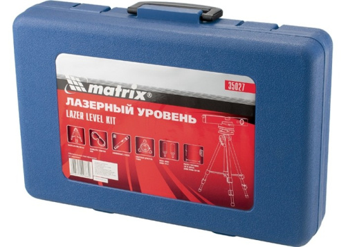 Лазерный уровень, 400 мм, 850 мм штатив, 3 глазка, (база, 2 линзы, очки) пластиковый бокс Matrix по ценам производителя в Москве с доставкой по всей России
