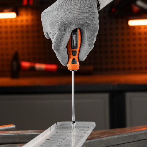 Отвертка "Point", SL4 х 100 мм, CS, двухкомпонентная рукоятка Sparta по ценам производителя в Москве с доставкой по всей России