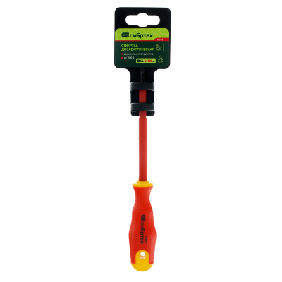 Отвертка диэлектрическая SL4 х 100 мм, CrV, до 1000 В, двухкомпонентная рукоятка Сибртех по ценам производителя в Москве с доставкой по всей России