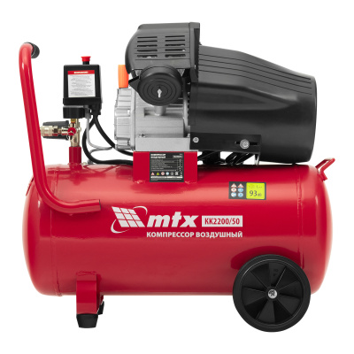 Компрессор воздушный КК-2200/50, 2,2 кВт, 350 л/мин, 50 л, прямой привод, масляный MTX по ценам производителя в Москве с доставкой по всей России