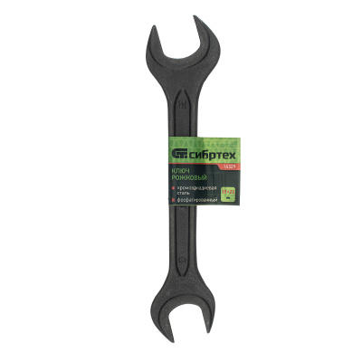 Ключ рожковый,19 х 22 мм, CrV, фосфатированный Сибртех по ценам производителя в Москве с доставкой по всей России