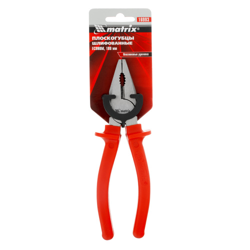 Плоскогубцы Econom, 180 мм, шлифованные, пластмассовые рукоятки Matrix по ценам производителя в Москве с доставкой по всей России