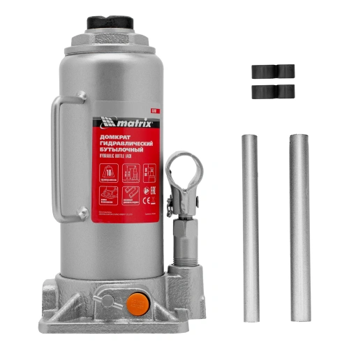 Домкрат гидравлический бутылочный, 10 т, h подъема 230-460 мм Matrix по ценам производителя в Москве с доставкой по всей России