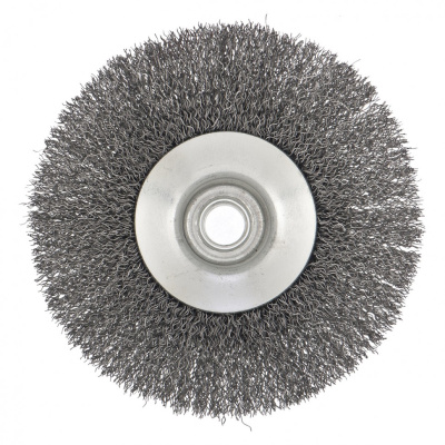 Щетка для УШМ, 125 мм, М14, "тарелка", витая проволока Сибртех по ценам производителя в Москве с доставкой по всей России