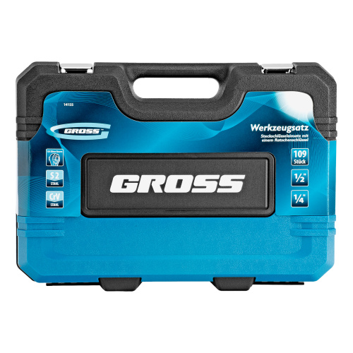 Набор инструментов, 1/4", 1/2", CrV, 120 зубьев, 109 предметов Gross по ценам производителя в Москве с доставкой по всей России