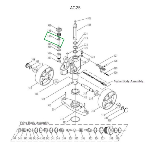 Шток нагнетательный для гидравлических тележек DF25 по ценам производителя в Москве с доставкой по всей России