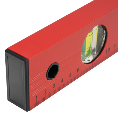 Уровень алюминиевый, 600 мм, 3 глазка, красный, линейка Matrix по ценам производителя в Москве с доставкой по всей России