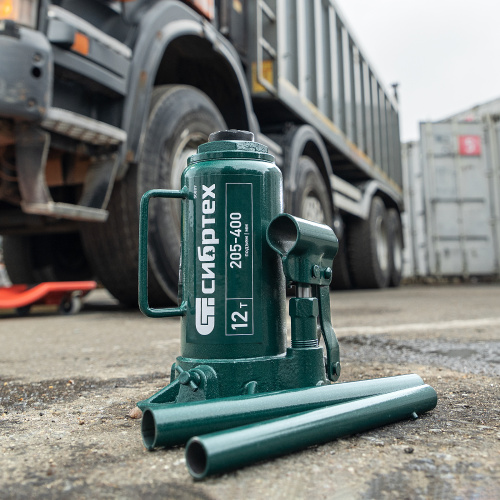 Домкрат гидравлический бутылочный, 12 т, 205-400 мм Сибртех по ценам производителя в Москве с доставкой по всей России