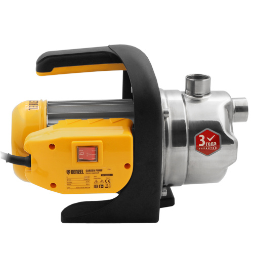 Садовый поверхностный насос GP1200Х, 1200 Вт, 3700 л/ч, подъем 46 м, нержавейка Denzel по ценам производителя в Москве с доставкой по всей России