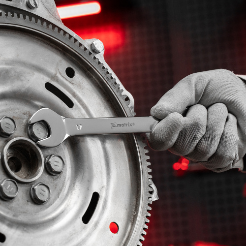 Набор ключей рожковых 12 шт, (6-32мм) CrV, EllipticaL зеркальное хромирование Matrix по ценам производителя в Москве с доставкой по всей России