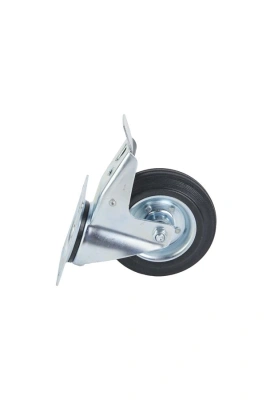 Колесо поворотное усиленное резина SRCB 63 160 мм с тормозом по ценам производителя в Москве с доставкой по всей России