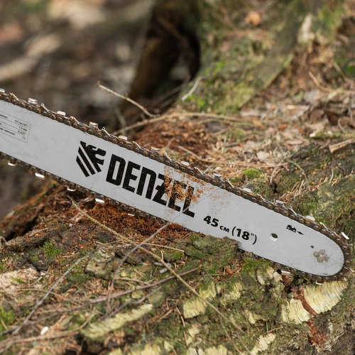 Пила цепная бензиновая DS-5218, шина 45 см, 52 см3, 3 л.с, шаг 0,325, паз 1,5 мм, 72 звена Denzel по ценам производителя в Москве с доставкой по всей России