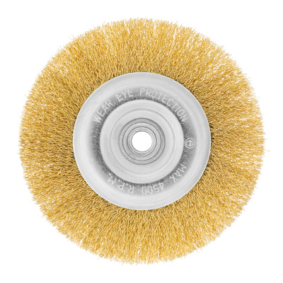 Щетка для УШМ, 150 мм, М14, плоская, латунированная витая проволока Matrix по ценам производителя в Москве с доставкой по всей России