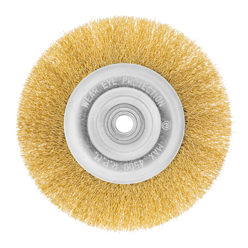 Щетка для УШМ, 150 мм, М14, плоская, латунированная витая проволока Matrix по ценам производителя в Москве с доставкой по всей России