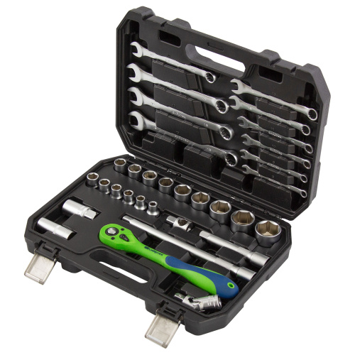 Набор инструментов 32 предмета, CrV, 1/2" Сибртех по ценам производителя в Москве с доставкой по всей России